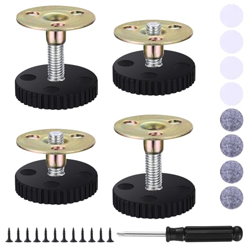 4 Sets Verstellbares Bettgestell mit Gewinde, Abstandshalter Wand, 33-40mm verstellbares Bettrahmen-Anti-Shake-Werkzeug, Kopfteil Stopper, Raumwand Bettgestell Unterstützung für Betten Schränke Sofa von jiuxlaan