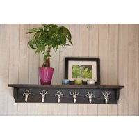 6 Gabel Haken Garderobe Mit Ablage in Jeder Farbe Vintage Recycled Silberware Art 30 Zoll Lang von jjevensen