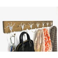 7 Funky Fork Hooks Coat Rack Recycled Silverware Mäntel Rucksäcke Handtücher Hüte Geldbörsen Aufbewahrung Wandbehang Kleiderbügel von jjevensen
