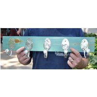 Garderobe Mit 5 Gehämmerten Esslöffeln Vintage Recycled Silber von jjevensen