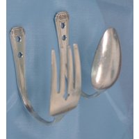 Löffel Und Gabel Haken Set Upcycled Vintage Silberbesteck von jjevensen