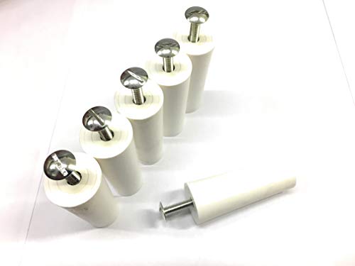 3 Paar Anschlagstopper, Anschlagpuffer für Rollladen 60 mm weiß m. Schraube u. eingelegter Mutter 3 Paar Anschlagstopper, Anschlagpuffer für Rollladen 60 mm weiß m. Schraube u. eingelegter Mutter von Selve
