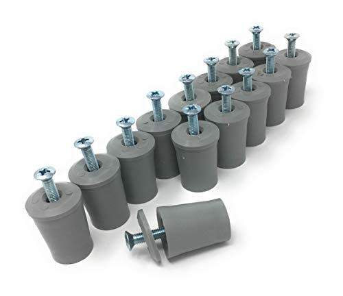 jkhandel Anschlagpuffer Stopper für Rollladen 30 mm grau mit Scheibe und Schraube - Set 14 Stück - jkhandel Anschlagpuffer Stopper für Rollladen 30 mm grau mit Scheibe und Schraube - Set 14 Stück - von jkhandel