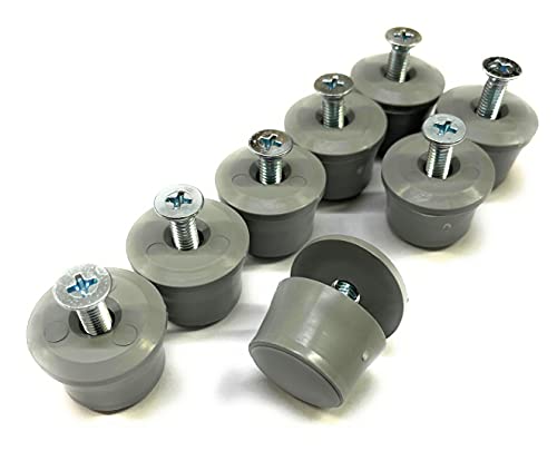 Rolladenstopper Anschlagstopper 40 mm / 28 mm / 13 mm geschlossen - Insektenschutz/Wespenschutz/oder offen, weiss oder grau incl. Schraube und Scheibe (4 Paar 13 mm (15 mm) grau geschlossen) von Selve