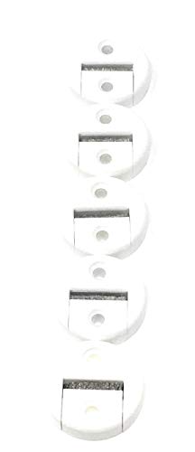 jkhandel 5x Gurtführung maxi rund weiß für 23 mm Gurt mit Bürste zweiteilig - kein Gurtausbau nötig von Selve