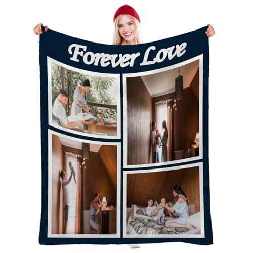 jklitio Hochzeitsdecke – individuelles Foto-Geschenk für Paare mit Hochzeitsdatum von jklitio