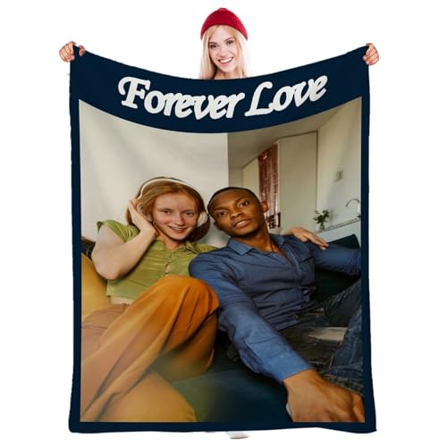 jklitio Hochzeitsgeschenk, individuelle Decke, romantischer Überwurf mit Paarfotos und Hochzeitsdatum jklitio Hochzeitsgeschenk, individuelle Decke, romantischer Überwurf mit Paarfotos und Hochzeitsdatum von jklitio