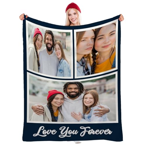 jklitio Jubiläumsdecke – Personalisierte Decke mit Paarfotos und gemeinsamen Jahren von jklitio