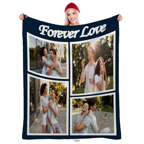 jklitio Personalisierte Decke für Mütter – individueller Überwurf mit Familienfotos und Herz-Design jklitio Personalisierte Decke für Mütter – individueller Überwurf mit Familienfotos und Herz-Design von jklitio