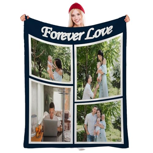 jklitio Personalisierte Überwurfdecke mit Familienfotos und Nachricht jklitio Personalisierte Überwurfdecke mit Familienfotos und Nachricht von jklitio