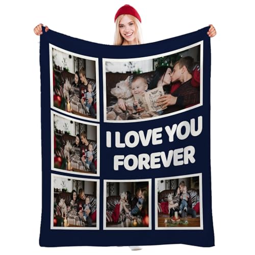 jklitio Personalisierte Überwurfdecke mit Familienfotos und Nachricht jklitio Personalisierte Überwurfdecke mit Familienfotos und Nachricht von jklitio