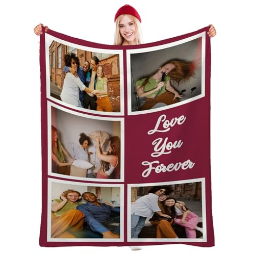 jklitio Valentinstagsüberwurf, romantische Decke mit Paarfotos und Liebesbotschaft jklitio Valentinstagsüberwurf, romantische Decke mit Paarfotos und Liebesbotschaft von jklitio