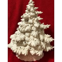 Diy Handgefertigter Keramik Weihnachtsbaum - Bisque Frazier Tanne Verzierter Und Sockel Hochwertige Festlicher Urlaub Dekor von jmdceramicsart