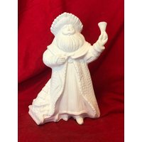 Seltene Gare Molds Santa Mit Schlitten Und Glöckchen in Keramik Biskum Fertig Zu Malen Von Jmdceramicsart von jmdceramicsart