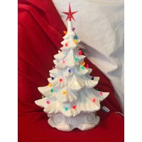 stern-Spitzenbaum - Handgefertigter Verzierter Weihnachtsbaum Festliches Feiertagsdekor Keramik-Weihnachtsbaum Mit Mehrfarbigen Birnen Und von jmdceramicsart