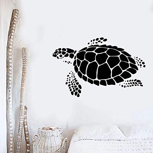 Wandtattoo Abstrakte Meerestier Schildkröte Ozean Ozean Thema Stil Schlafzimmer Kinderzimmer Wohnkultur Vinyl 57x36cm Schwarz von jmnak