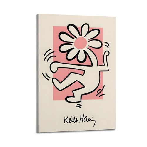 jocrynsi Keith Haring Prints abstrakte minimalistische Poster, ästhetischer Leinwand-Kunstdruck, Heimdekoration für Schlafzimmer, Wohnzimmer, 40 x 60 cm, Rahmenstil jocrynsi Keith Haring Prints abstrakte minimalistische Poster, ästhetischer Leinwand-Kunstdruck, Heimdekoration für Schlafzimmer, Wohnzimmer, 40 x 60 cm, Rahmenstil von jocrynsi
