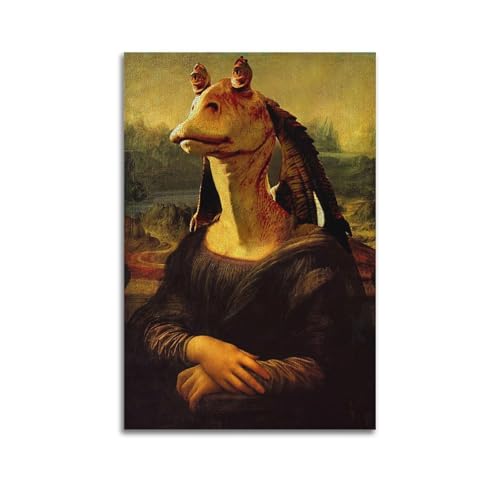 jocrynsi Mona Lisa inspiriert von Star Wars, beige Wandkunst, Poster, ästhetischer Leinwand-Kunstdruck, Heimdekoration für Schlafzimmer, Wohnzimmer, 30 x 45 cm, ungerahmter Stil jocrynsi Mona Lisa inspiriert von Star Wars, beige Wandkunst, Poster, ästhetischer Leinwand-Kunstdruck, Heimdekoration für Schlafzimmer, Wohnzimmer, 30 x 45 cm, ungerahmter Stil von jocrynsi