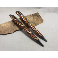 Buntes Slim Pen & Pencil Set Mit Gunmetal Hardware - Handgefertigt Und Traumhaft, Geschenkbox von joefrog