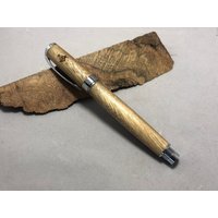 Freimaurer Akazie Stift Mit Magnetkappe Und Mason Logo, Rollerball Chrom Hardware von joefrog