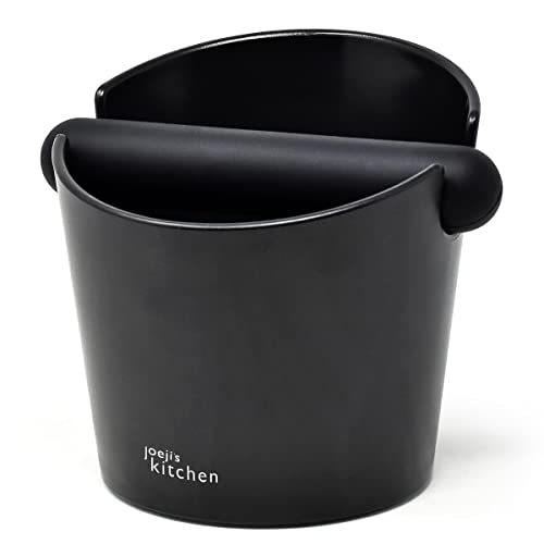 Joeji's Kitchen Abklopfbehälter Klopfbox für Siebträger Zubehör Maschinen Espresso - Knock Box Abschlagbox für Kaffeesatz - Kaffee Abschlagbehälter Barista - Schwarz von joeji's Kitchen