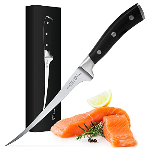 Joejis Filetiermesser Fisch 32 cm scharf aus Edelstahl - das Fischfiletiermesser ist hervorragend als Angelmesser, Kochmesser und Filetmesser für Fleisch geeignet mit ergonomischem Griff von Joeji's
