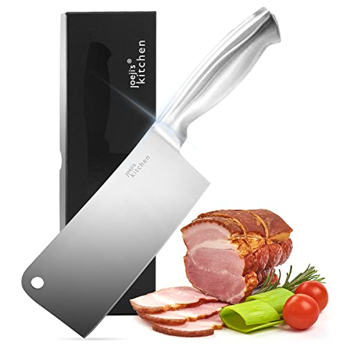 joeji's Kitchen Hackmesser Küchenmesser 17cm - Edelstahl Scharfe 5Cr15Mov - Chinesisches Kochmesser Mehrzweck Fleischmesser Asiatischer Wiegemesser von joeji's Kitchen