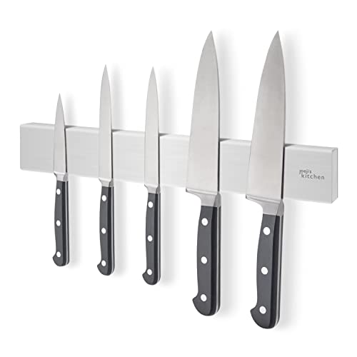 Joeji's Kitchen Messerleiste Magnetische 40cm - Selbstklebend mit 3M oder Schrauben - Edelstahl - Wandhalterung Magnetischer Messerhalter für Messer Utensilien Werkzeuge - Extra starker Magnet von joeji's Kitchen