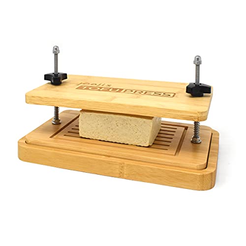 joeji's Kitchen Tofu Presse - Bambus Holz Tofupresse Mit Unterboden - Tofu-Sieb und Abtropfschale - Tofu Press - Verbessern Sie Textur und Geschmack joeji's Kitchen Tofu Presse - Bambus Holz Tofupresse Mit Unterboden - Tofu-Sieb und Abtropfschale - Tofu Press - Verbessern Sie Textur und Geschmack von joeji's Kitchen