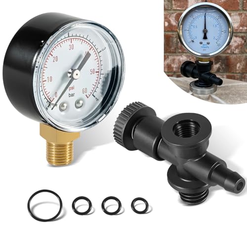 DEX2400S Filter-Luftentlastung und Messgerät-Adapter + ECX270861 Manometer + DEX2400Z3A O-Ring-Set für Filterentlastungsventilschaft für Hayward Poolfilter von johntruck