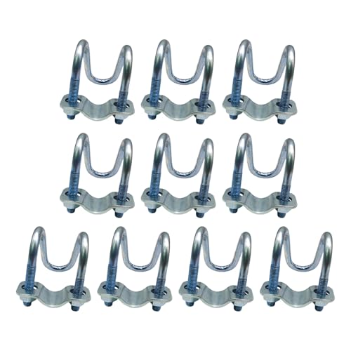 10 Pcs Crosses Rohrklemme Metall Stahlkreuzende Rohrschnalle Rohranschluss Klemmen Für Gewächshäuser Bauernhof Kindergarten Metall Stahlrohre Stecker Fixierer von jojnsha