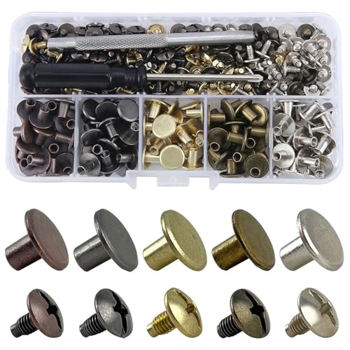 125 Set Mehrzweck Chicagos Bindungsschrauben Für Lederhandwerksvorräte Und Buchbindung Mit Aufbewahrungsbox Verwenden Sie Hohe Härteschrauben 125 Set Mehrzweck Chicagos Bindungsschrauben Für Lederhandwerksvorräte Und Buchbindung Mit Aufbewahrungsbox Verwenden Sie Hohe Härteschrauben von jojnsha