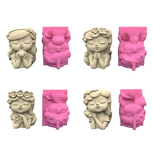 4pcs Blumentopf Silikonformen Mädchen Blumenpot Epoxidharzgussform Formen Kerzenhalter Harzform Storage Box Form 4pcs Blumentopf Silikonformen Mädchen Blumenpot Epoxidharzgussform Formen Kerzenhalter Harzform Storage Box Form von jojnsha