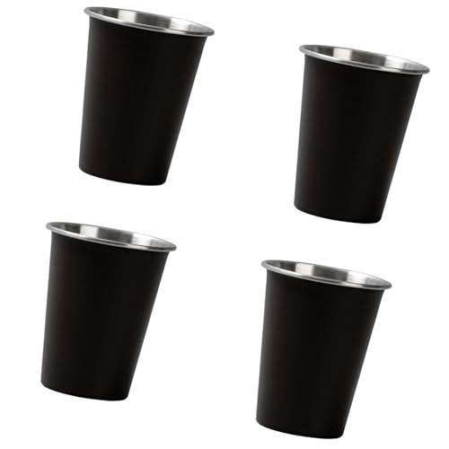 4pcs Tragbare Edelstahl Stähle Cup Teas Kaffees Milch Bier Becher Stapelbares Campingwasser Für Outdoor Reise Wanderung Stapelbares Campingwasser Outdoor Getränkebecher Tischgeschirr Zum Wandern von jojnsha