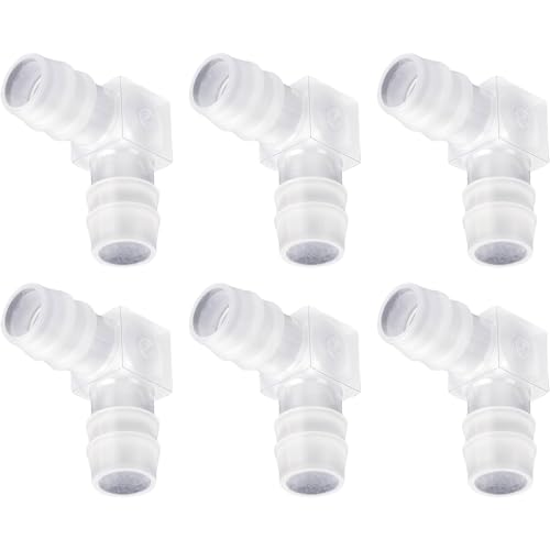 6pcs 90 Grad Ellbogen L Anpassung Plastik 2 Wege Gleiche Stachelfuge Spliker Mender Union Adapter Bewässerungsrohr Rohranschläge Für Aquariumfischtanks Bewässerungspflicht von jojnsha