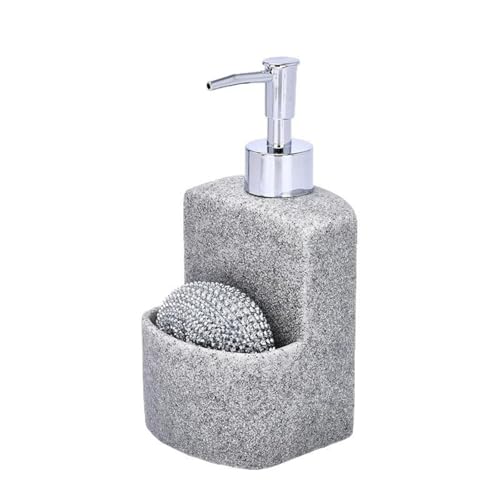 Eleganer Keramikseifespender Für Küchen Winker Mit Schwämmen 2 In 1 Nachfüllbare Mattes Weißer Keramikschale Seifenspender von jojnsha