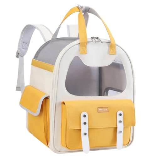 jojnsha Katzen Rucksack Hundeträger Mesh Beutel Atmungsaktive Hunde Outdoor Wanderweg Camping Haustier Lieferungen Atmungsaktives Tragbares Leichtes Haustier von jojnsha