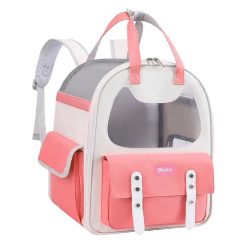 jojnsha Katzen Rucksack Hundeträger Mesh Beutel Atmungsaktive Hunde Outdoor Wanderweg Camping Haustier Lieferungen Atmungsaktives Tragbares Leichtes Haustier von jojnsha