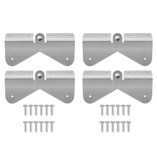 Packung 2/4 Rinnenabwärtsscharniere Abflussverlängerung Scharnier Edelstahl Scharnierrinnenverlängerung Installation Rechteckiges Quadrat von jojnsha