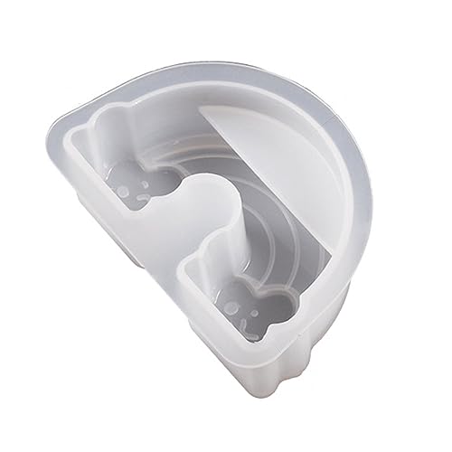 Regenbogen-Form mit sechseckigem Herz-Design, einzigartiger Namenskartenständer, Silikonform, Kartenaufbewahrung, Harz-Form von jojnsha