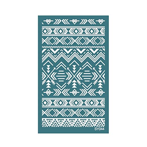 Siebdruck-Schablone, geometrische Transfer-Mesh-Schablonen, wiederverwendbar, selbstklebend, Siebdruck, Scrapbooking, Schmuck, Scrapbooking-Schablonen Siebdruck-Schablone, geometrische Transfer-Mesh-Schablonen, wiederverwendbar, selbstklebend, Siebdruck, Scrapbooking, Schmuck, Scrapbooking-Schablonen von jojnsha