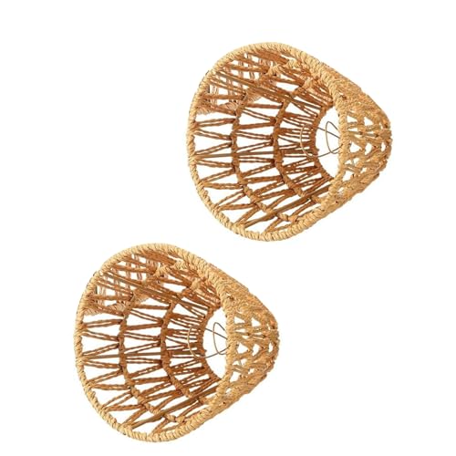 Stoff-Lampenschirme, Beleuchtungsdeckel, hohles Gewebe, Lichtdekoration, Deckenleuchte, Deckel für verschiedene Innendekorationsstile, Rattan-Beleuchtungsabdeckung von jojnsha
