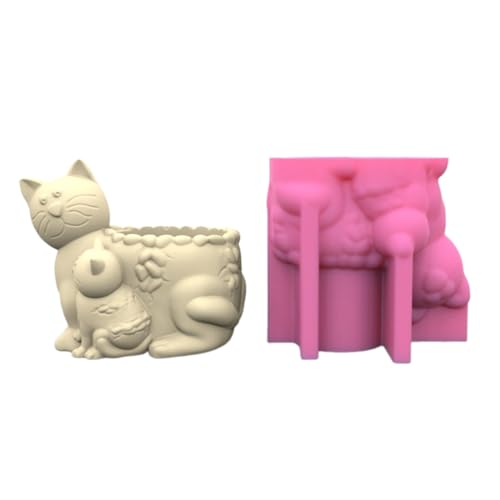 Sukkulente Pflanzer Silikonform Katze Blumentöpfe Epoxidharzform Für Kerzenhalter Stifthalter Vase Form Home Decor Sukkulente Pflanzer Silikonform Katze Blumentöpfe Epoxidharzform Für Kerzenhalter Stifthalter Vase Form Home Decor von jojnsha