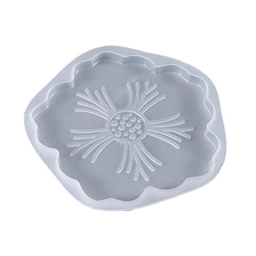 Untersetzer mit unregelmäßigem Blumenmuster, flexible Silikonform für einzigartige Tischdekorationen, einfach zu bedienen, Tassenmatte, lebensmittelechtes Silikon von jojnsha