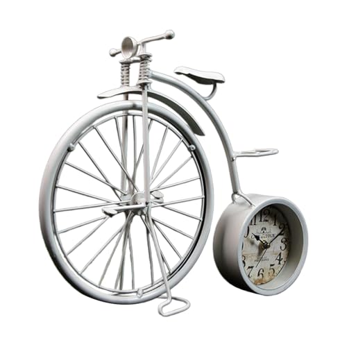 Vintage High Wheel Fahrräder Schreibtischuhr Antik Fahrrad Modell Ornament Metall Sammlerstück Bücherregal Zuhause und Büro Dekor Vintage Schreibtischuhr von jojnsha