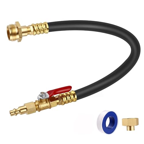 Winterfester Wassersprühadapter mit Abschaltung, 30,5 cm, elastischer Schlauch, Messing und geeignete Freizeitauto-Lösung für Outdoor-Aktivitäten Winterfester Wassersprühadapter mit Abschaltung, 30,5 cm, elastischer Schlauch, Messing und geeignete Freizeitauto-Lösung für Outdoor-Aktivitäten von jojnsha