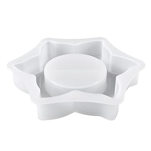 for Creative Holder Silikonform Blume Stern Windmühle Kerzenständer Form Kristall Epoxidharz Tablett Moul von jojnsha