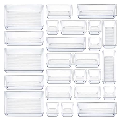 jojnsha 25pcs Vielseitige Speicherschubladenorganisatoren Küchengeräte Und Utensilienschubladen Organisatoren Clear Storage Container Set Unten Gestaltet von jojnsha