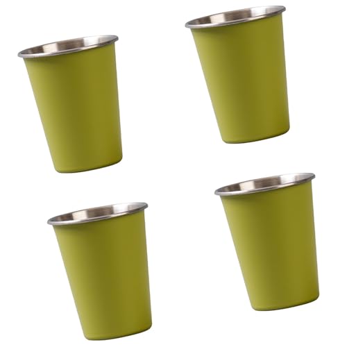 jojnsha 4 stapelbare Camping-Wasserbecher, 350 ml, Edelstahl, Trinkbecher, Camping, Kaffee, Milch, Reisebecher, langlebig, Edelstahl, Wandern, Trinkbecher jojnsha 4 stapelbare Camping-Wasserbecher, 350 ml, Edelstahl, Trinkbecher, Camping, Kaffee, Milch, Reisebecher, langlebig, Edelstahl, Wandern, Trinkbecher von jojnsha