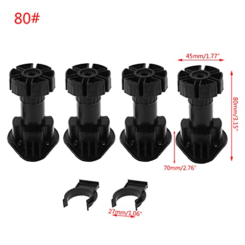 jojnsha 4pcs Verstellbare Höhenschrank Fußschrank Bein Für Küchenbad Multimeter Magnet von jojnsha